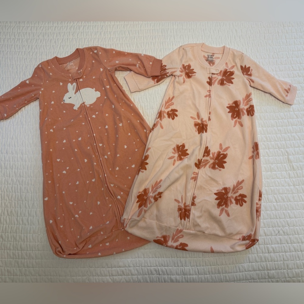 Carters Fleece Sleep Bag- Bundle of Two- Sz 9-12M
